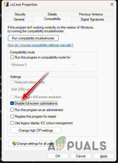 Disabling Fullscreen Optimizations