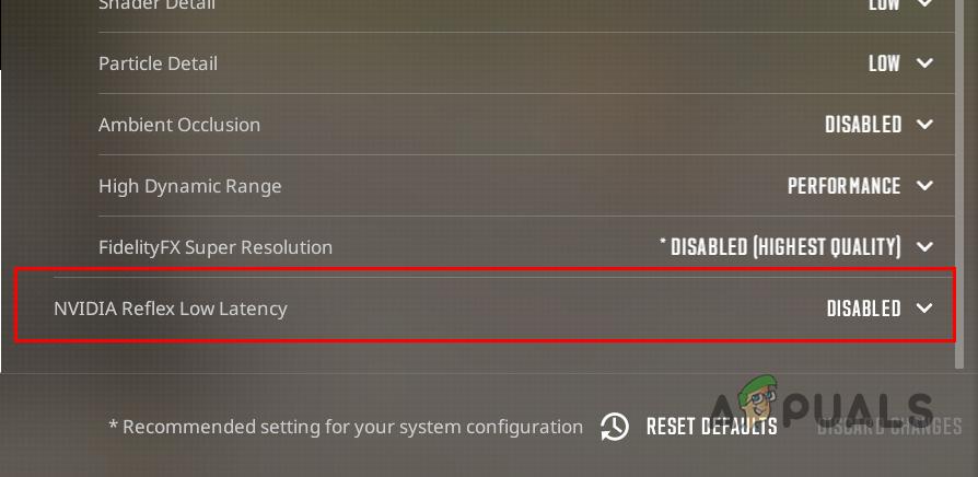 Disabling NVIDIA Reflex
