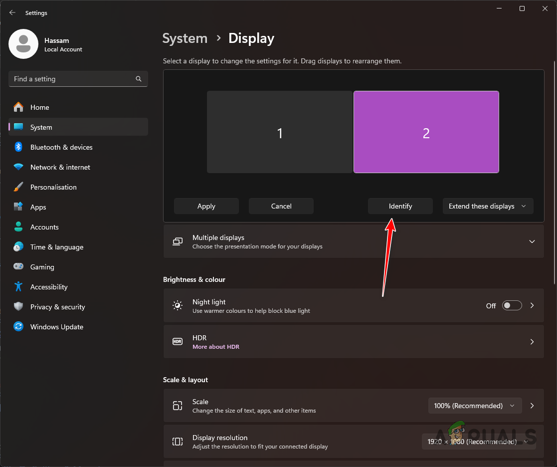 Identifying Displays