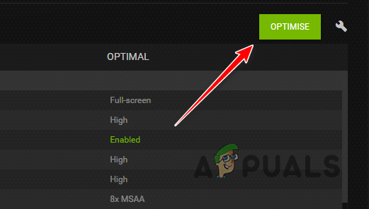 Optimizing Game with GeForce Experience