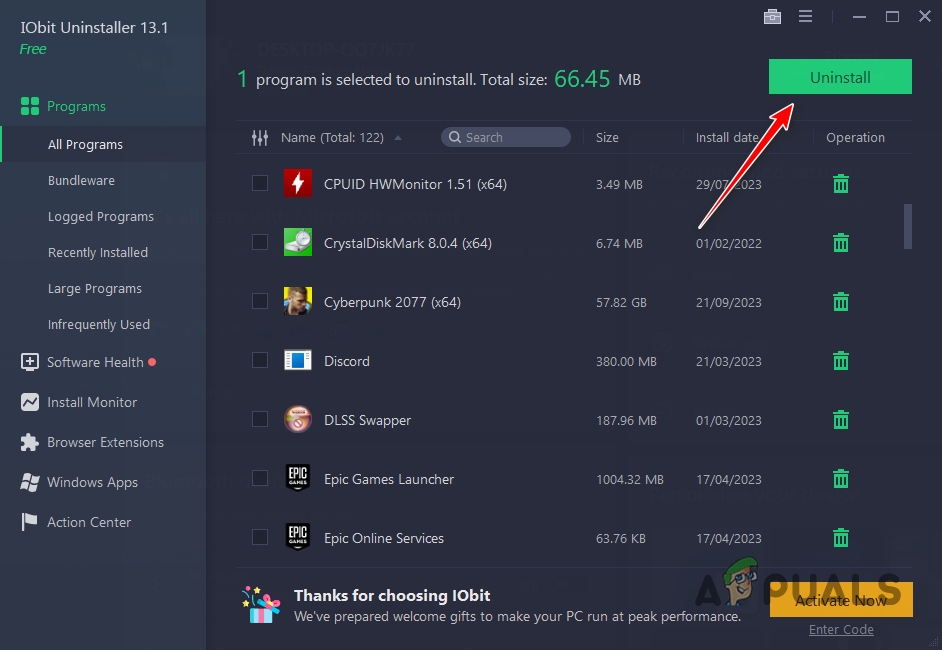 Uninstalling League of Legends via IObit Uninstaller