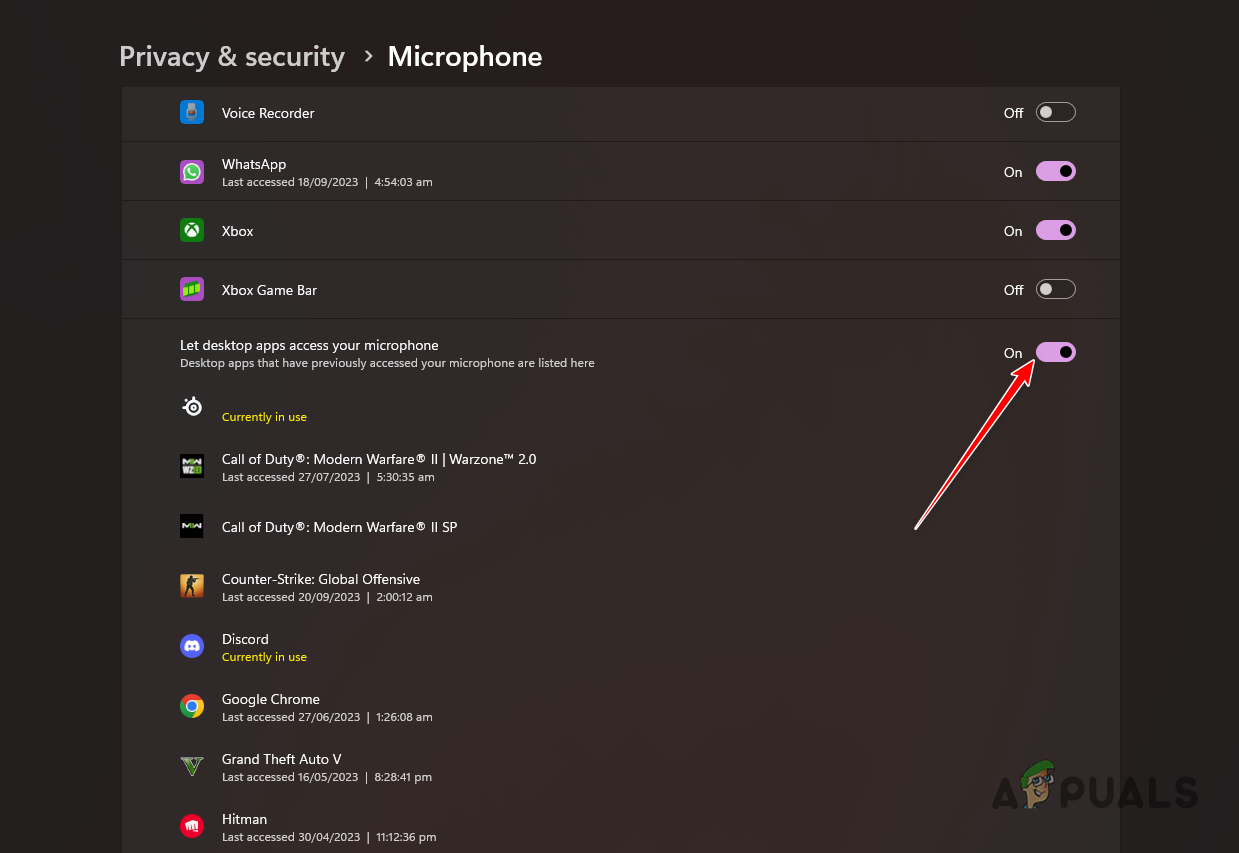 Allowing Microphone Access to Desktop Apps