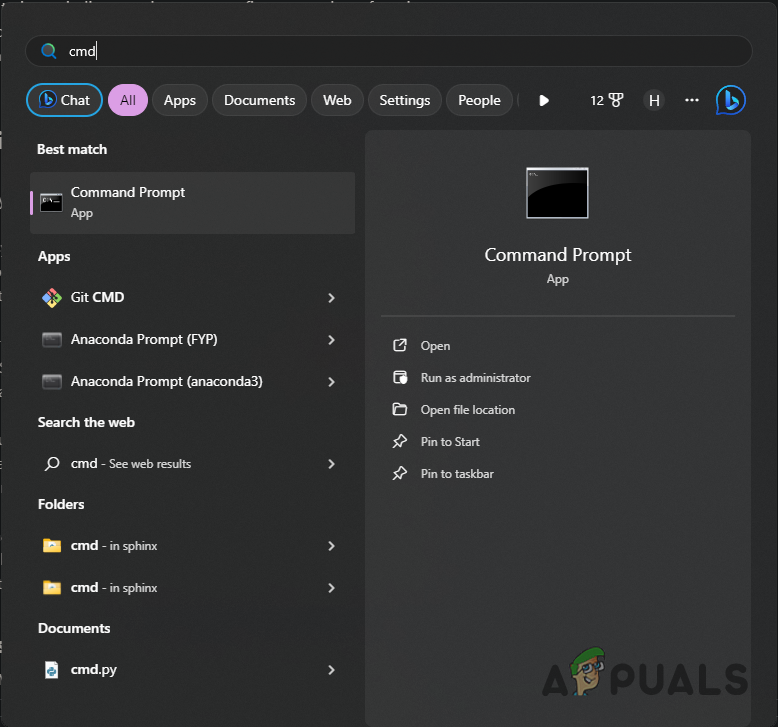 Opening the Command Prompt