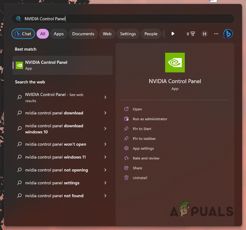 Opening NVIDIA Control Panel