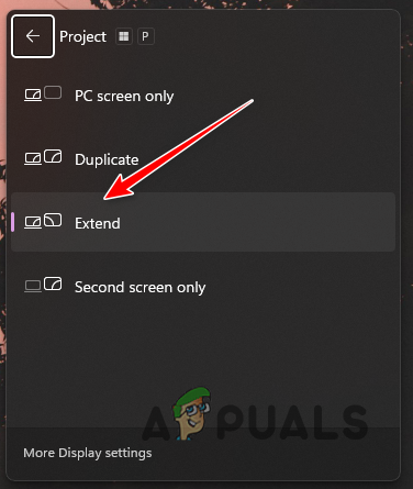 Changing Project Setting to Display