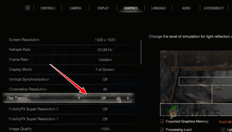 Disabling Ray Tracing