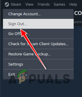 Signing out of Steam