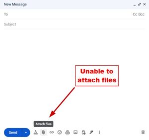 unable to attach file gmail