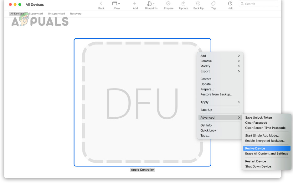 Restore the Mac in the DFU Mode