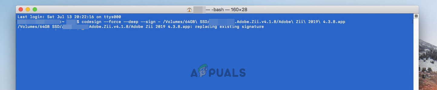 Use the Codesign to Sign the Application on the Mac