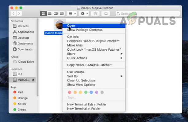 Open the Application by Right-clicking on it