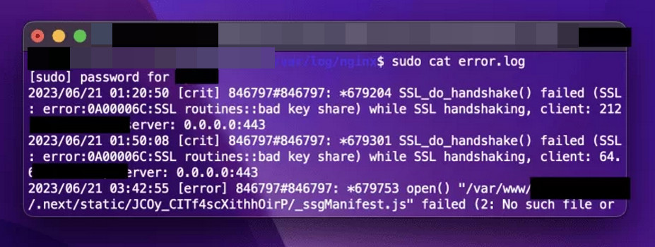 Verify the Server Logs