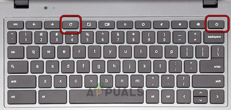 Press the Power and Refresh Keys of the Chromebook