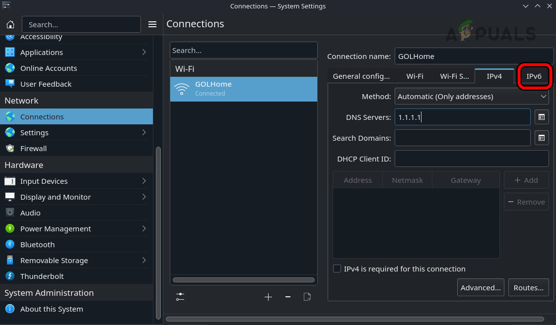 Disable IPv6 on the Steam Deck