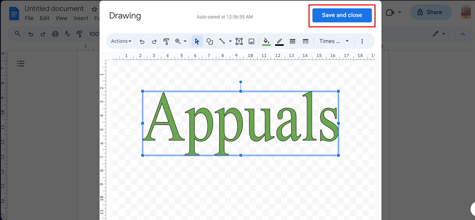 Click Save and Close.