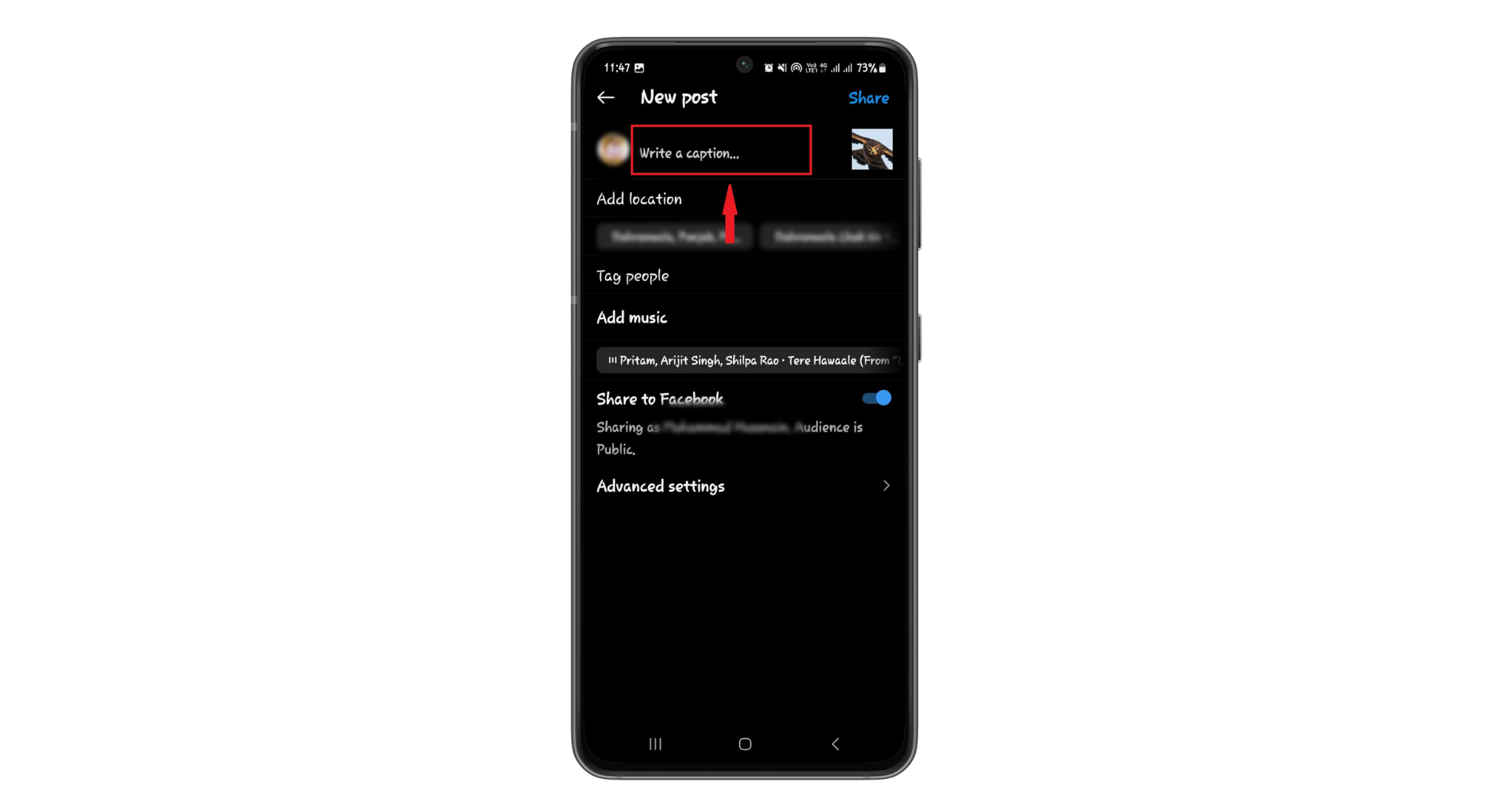 Go to where you want to paste your copied text 
