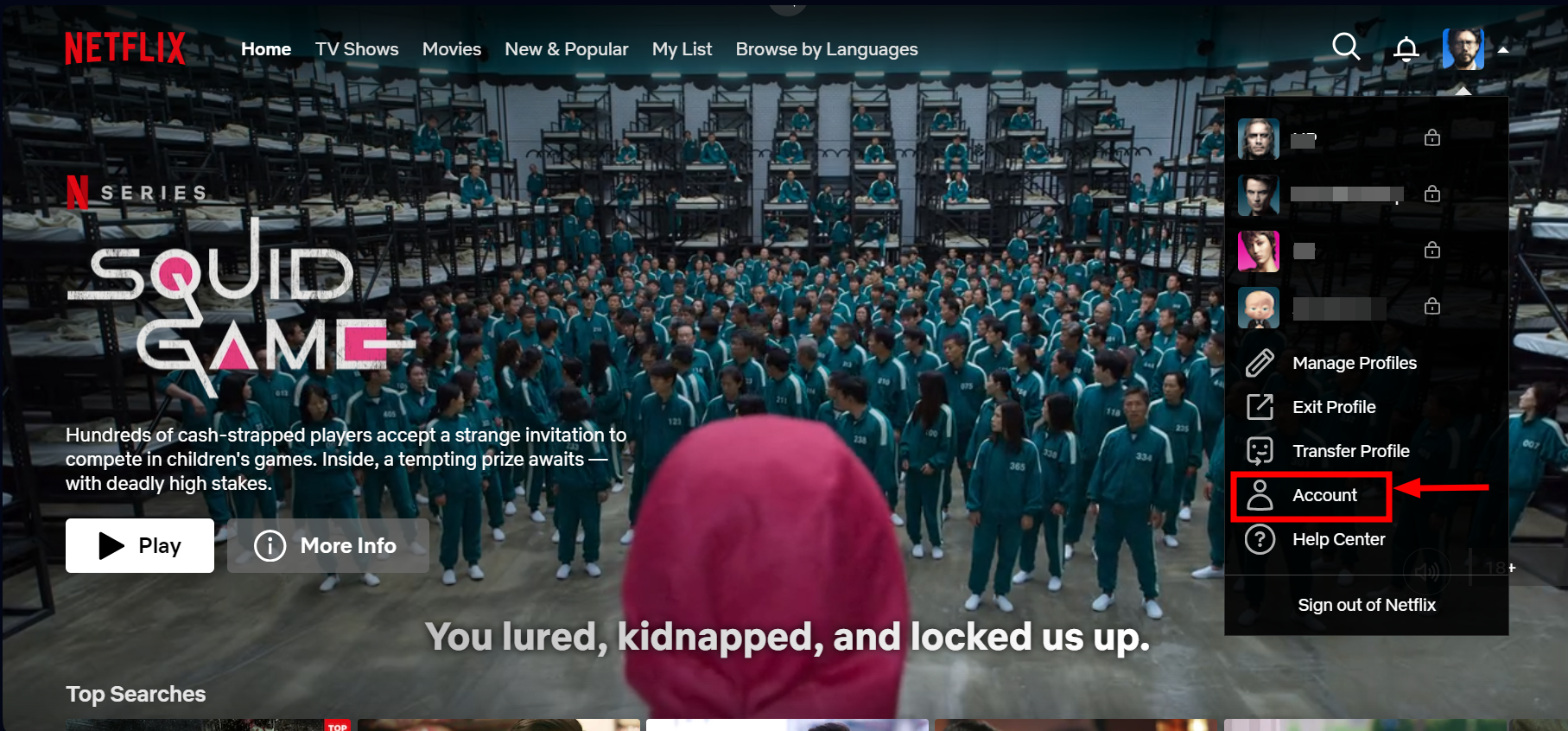 Open your Netflix Account