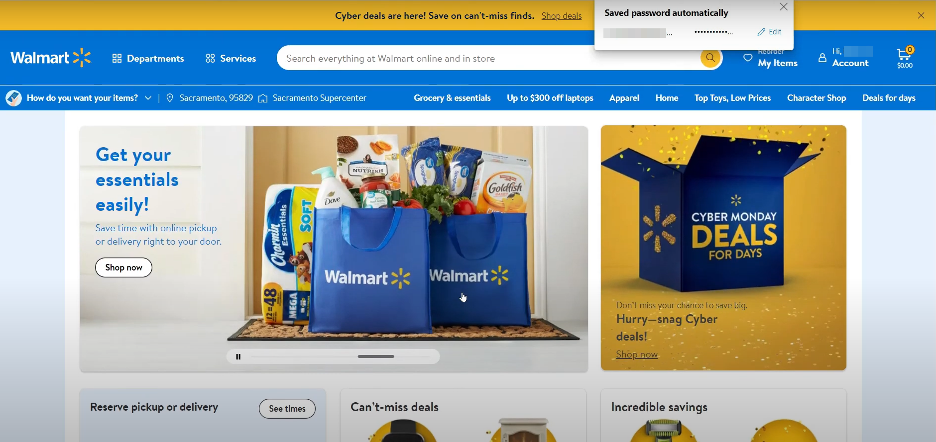 You account will be created