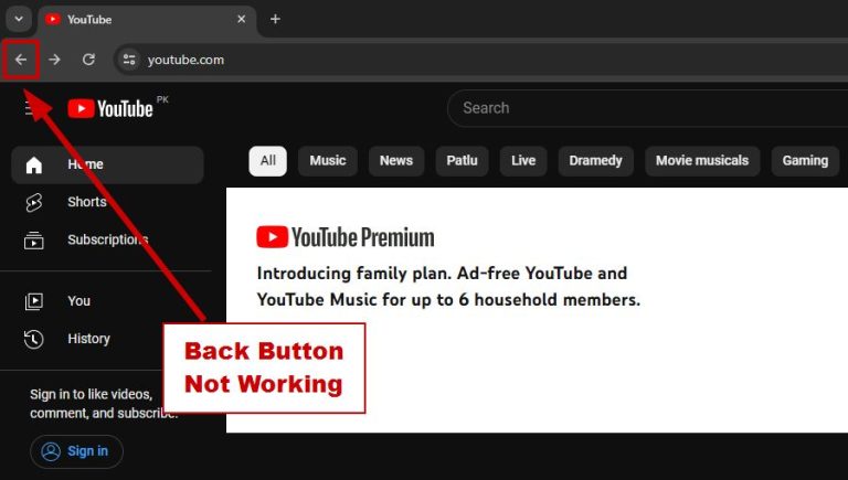 How to Fix the Unresponsive Back Button Issue on YouTube