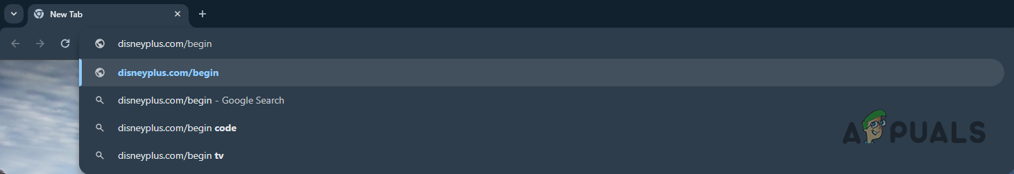 Visiting Disney Plus Begin Webpage