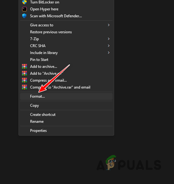 Opening Format Window
