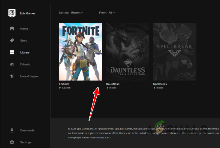 Opening Fortnite More Menu
