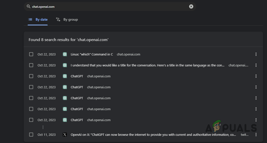 ChatGPT History in Browser