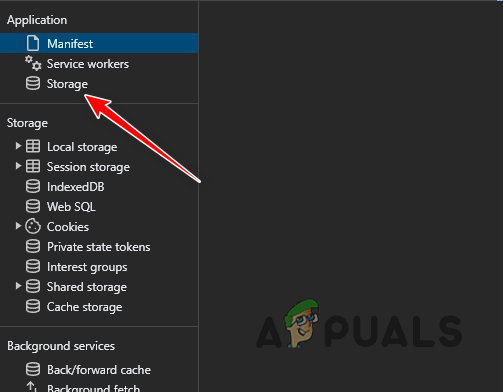 Navigating to Storage