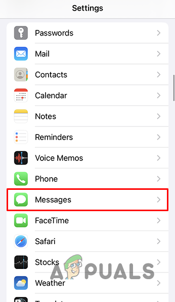 Navigating to Messages