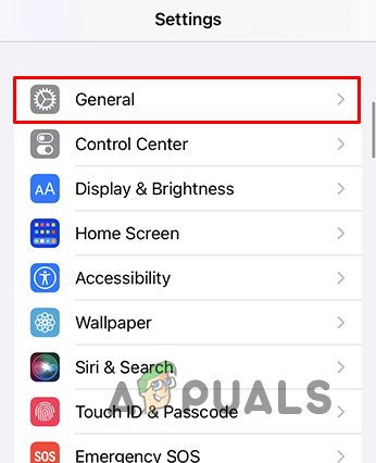 Navigating to General Settings