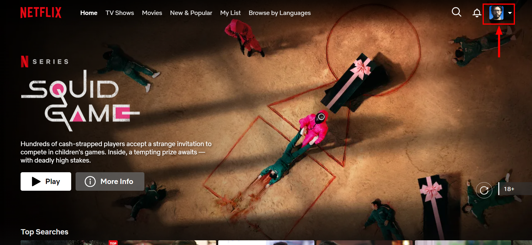 select your profile icon