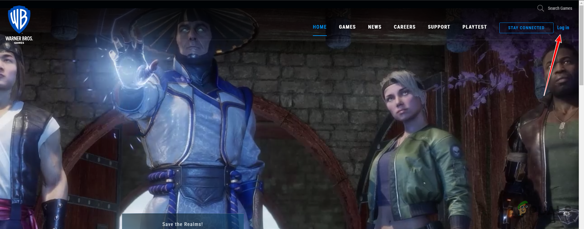 Logging Into WB Games