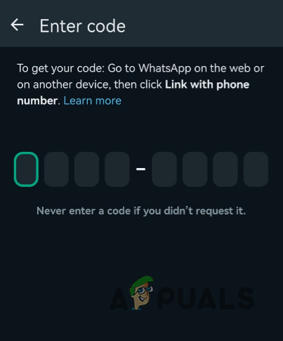 WhatsApp 8-digit Code