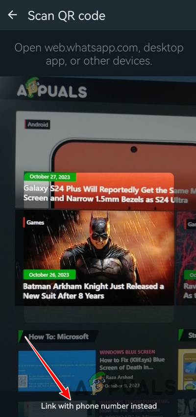 Navigating to Link with Phone Number Instead