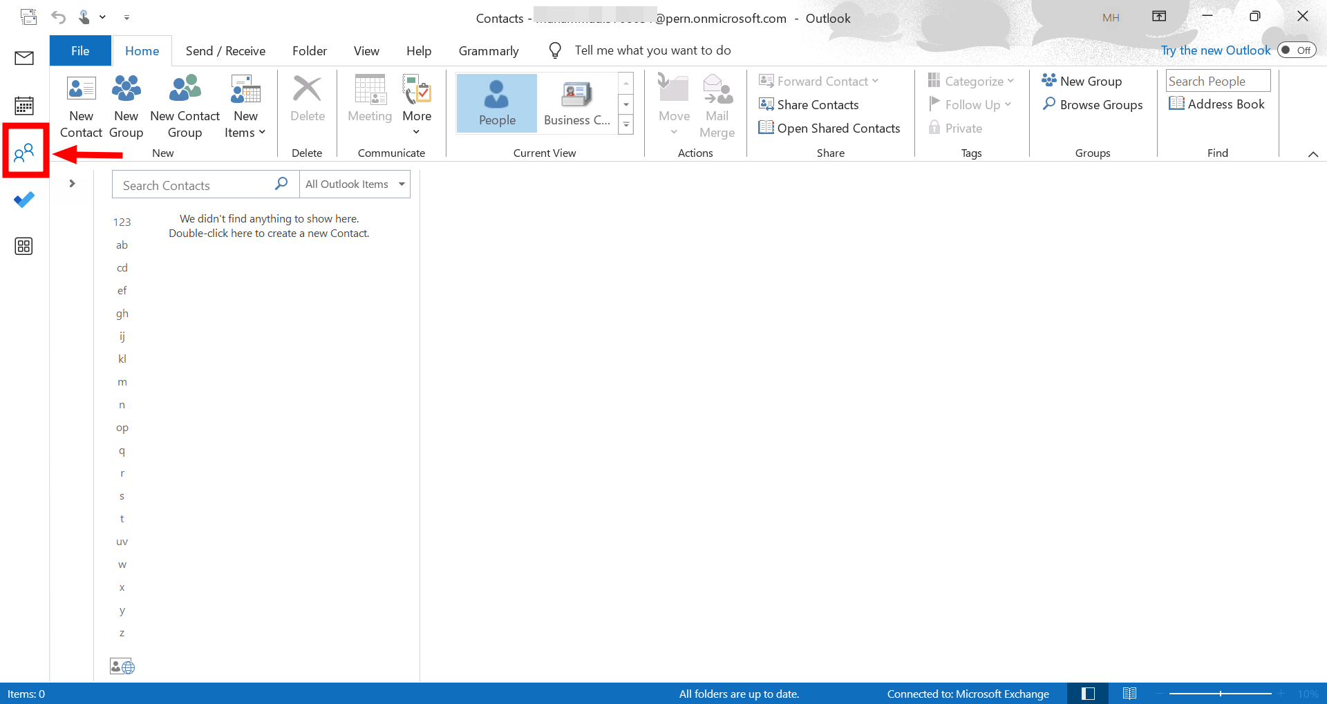1. Click on the People icon