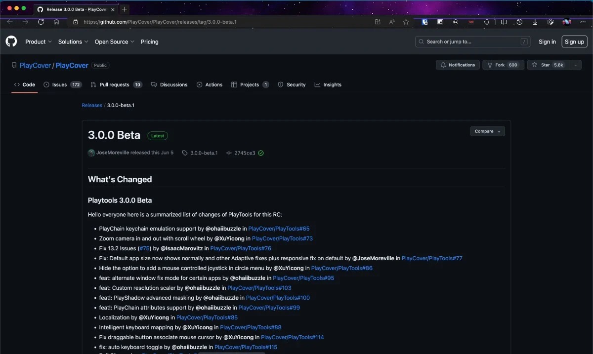 1. Visit PlayCover's GitHub page