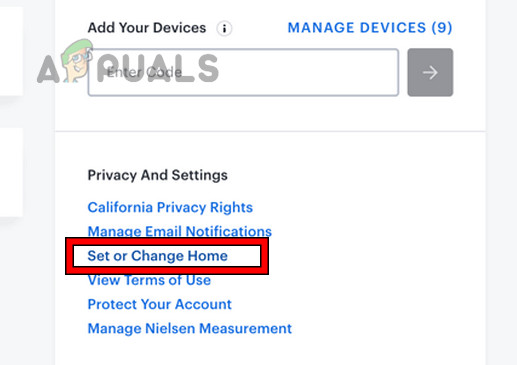 Set or Change Home on Hulu