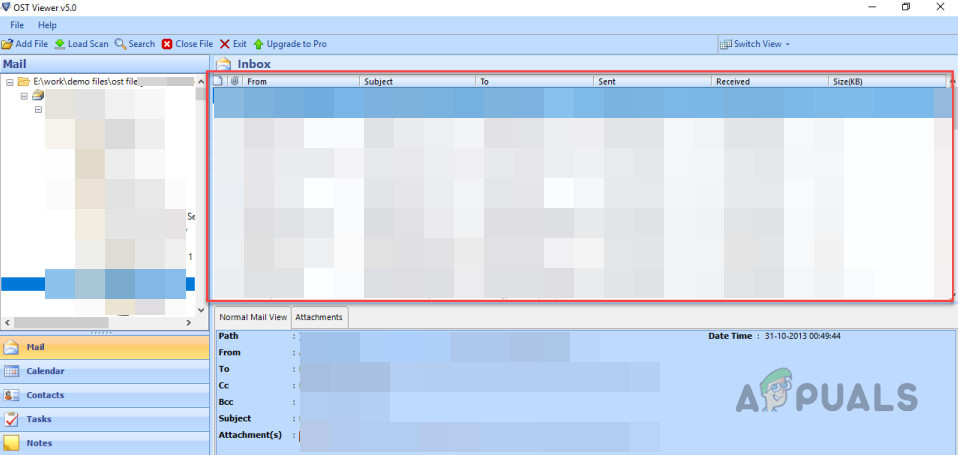 Use the Viewer Tool to Open the OST File