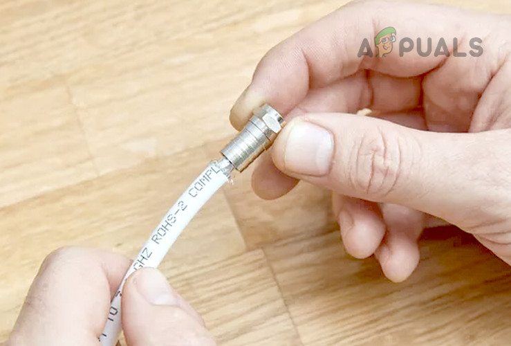 Slide the Coaxial Plug Over the Cable