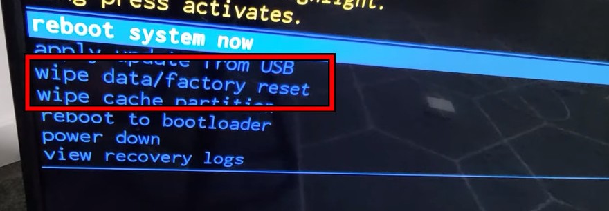 Factory Reset the Fire TV Through the Android Recovery
