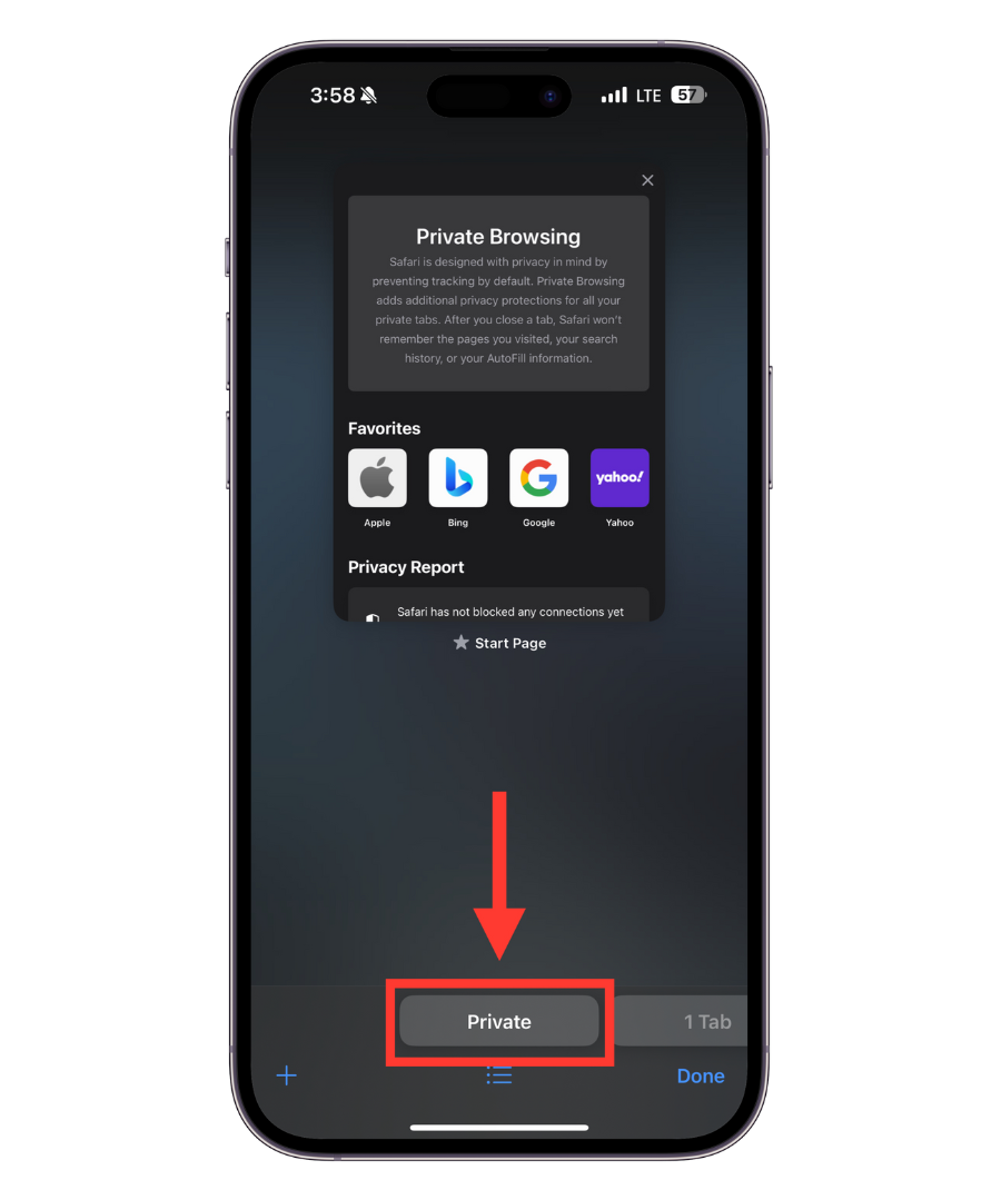 Private will be selected