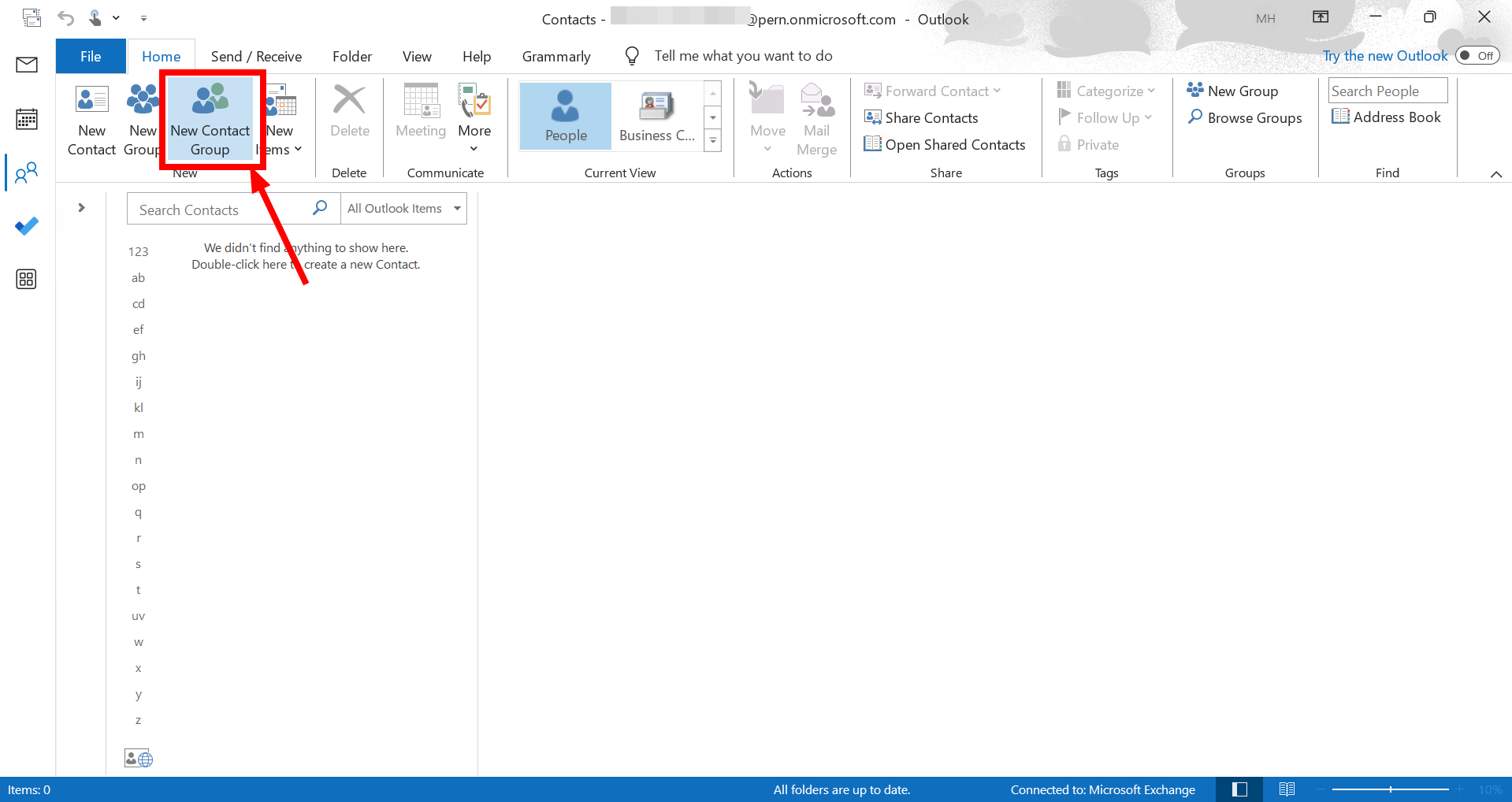 2. Choose 'New Contact Group
