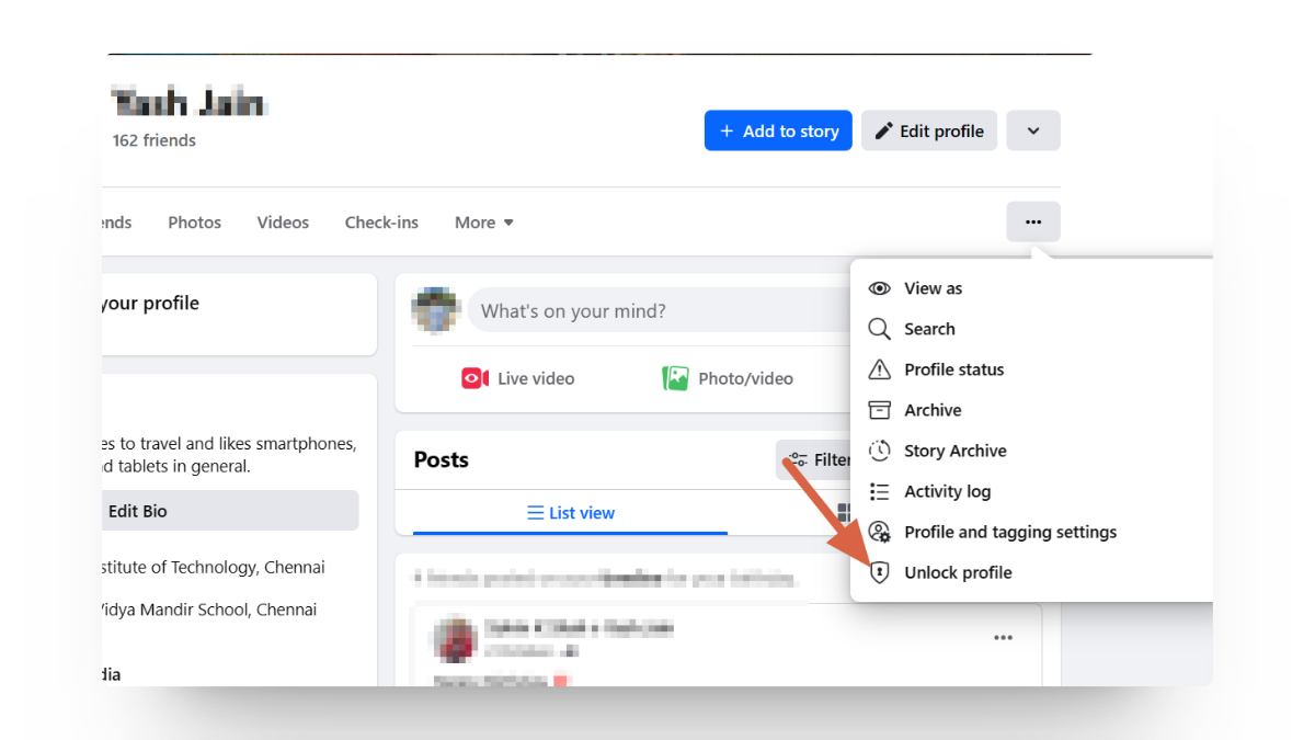 How to Unlock Profile Facebook
