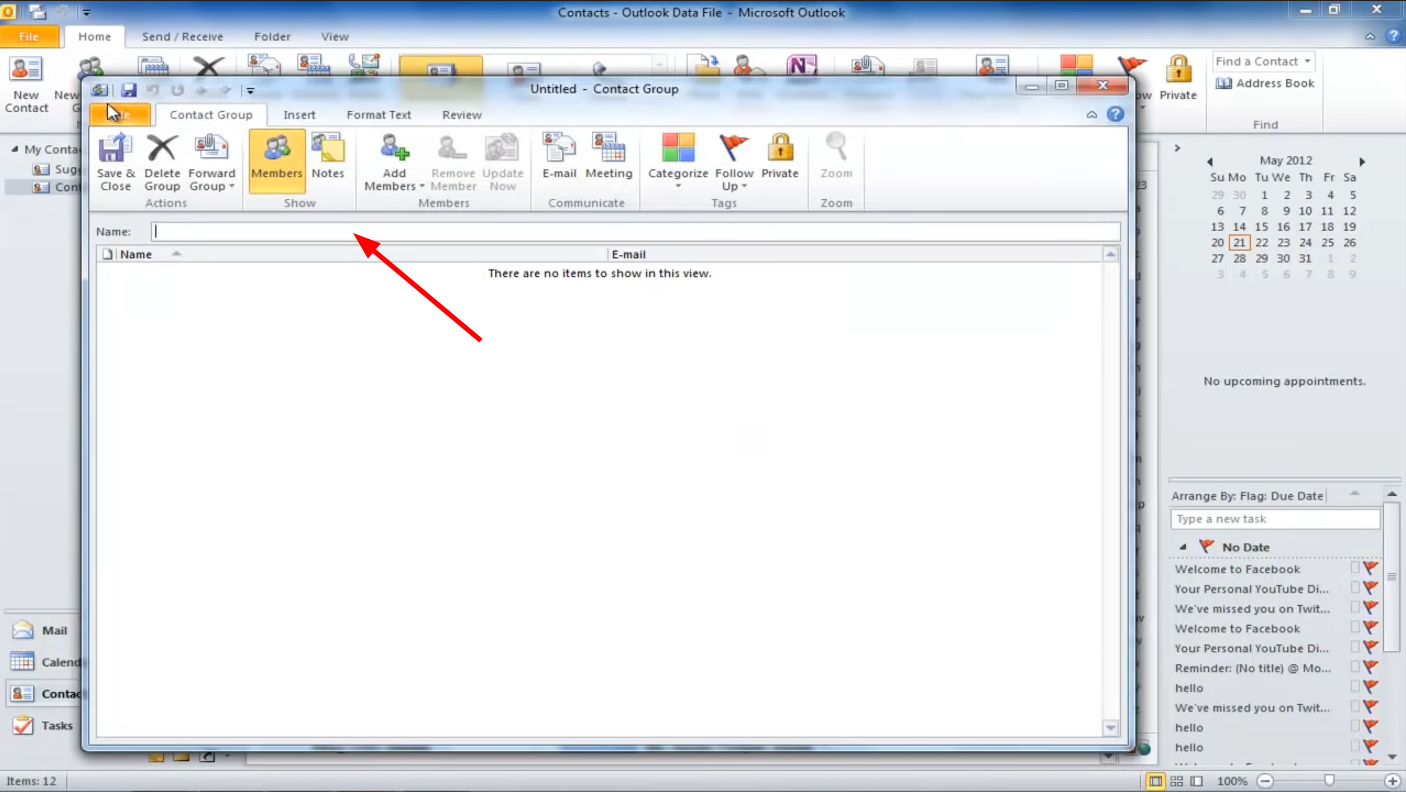 3. Add a name to group
