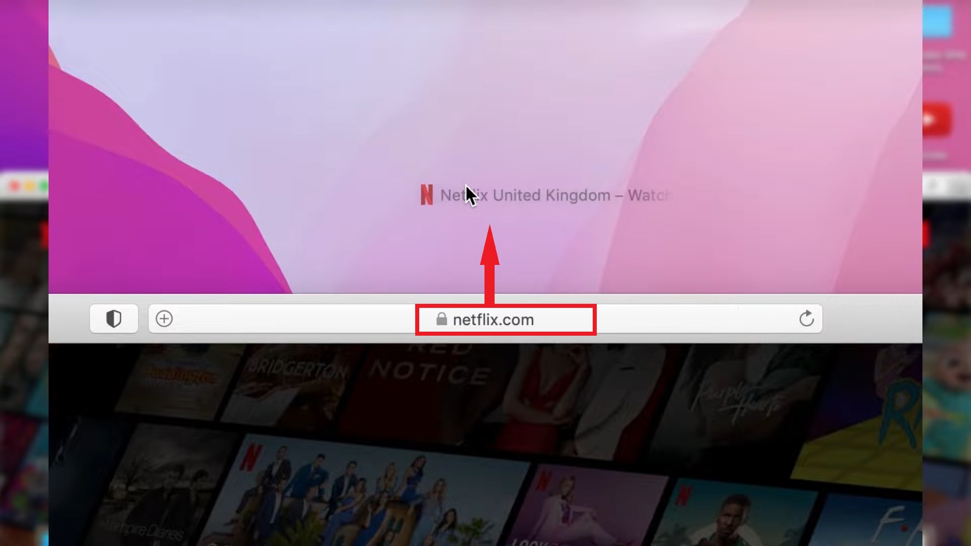 3. Move your mouse to the URL box, click and hold it, then drag it to your desktop