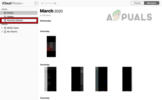 Recover the Deleted Videos Through the iCloud's Recently Deleted 