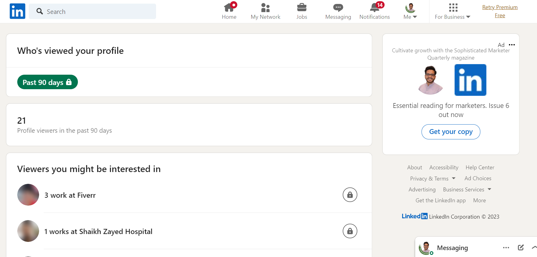 4. You'll see the details of companies and people who viewed your profile