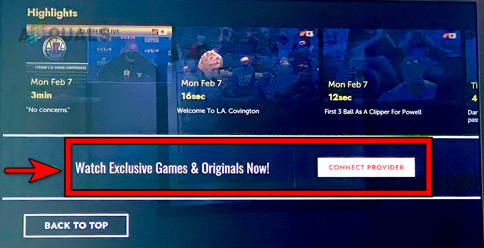 Connect the TV Provider Account to the Bally Sports App