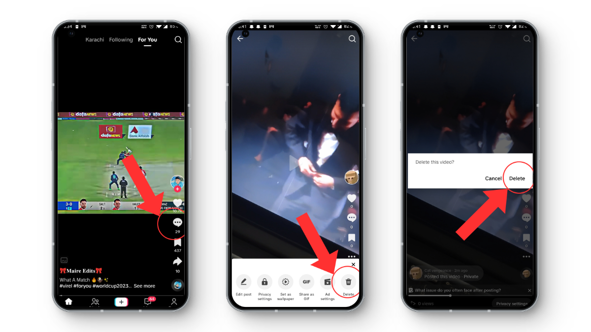 Delete a TikTok Video