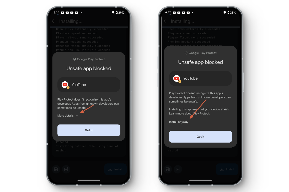 Bypass Google Play Protect
